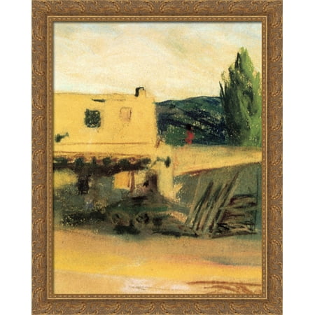 New Mexican Landscape 28x34 Large Gold Ornate Wood Framed Canvas Art by Robert Henri