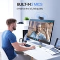thumbnail image 4 of C960 1080P Webcam with Microphone, 2 Mics, 90° FOV, USB Type-A & A-to-C Adapter, Fixed , Plug& Computer Camera for Zoom/Teams/Facetime/YouTube/Google Meet/Switch 2 Camera, 2025 Version, 4 of 10
