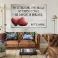 thumbnail image 3 of "MY DAUGHTER FOREVER - LOVE, MOM" Poster Decorative Painting Canvas Wall Art Living Room Posters Bedroom Painting,Unframe-style,20x30inch(50x75cm), 3 of 8