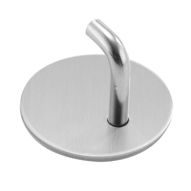 Toystoory Colgador de pared autoadhesivo para baño de Hotel, paño de cocina, ropa, bufanda, paraguas, punzón, soporte de gancho Almacenamiento y organización del hogar Plata