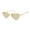 Yellow, variant on Women's CC529 Metal UV400 Protective Heart Fashion Sunglasses, 55mm