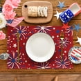 thumbnail image 6 of Sm:)e Firework 4th of July Placemats Set of 4,12 x 18 Inch, Durable and Easy Cleaning Perfect for Independence Day Celebration and Family Gathering,Red, 6 of 7