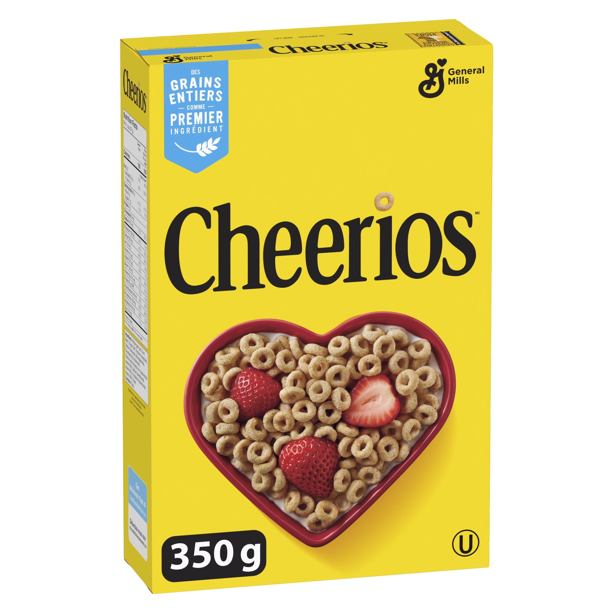 Original Cheerios Breakfast Cereal, Whole Grains, 350 g