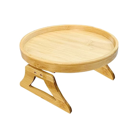 Sofa Arm Tray Table Couch Side Table Multi Function Wooden Tray for Snacks