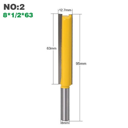

8Mm Shank Carbide Extra Long Straight Router Bit Woodworking Cutter 3 Sizes