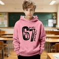 thumbnail image 2 of CAIXIA Oversized Hoodies for Girls 6 7 Meme Six Seven Funny Sweatshirt Tops Long Sleeve Jumper 6, 7 Pullover for Teens Fashion Hooded,Pink, 2 of 5