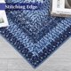 thumbnail image 2 of Garvee Tapete para Sala de Estar de 4'x6' Estilo Farmhouse con Estampado Trenzado, Tapete Lavable Antideslizante con Borde Geométrico, Azul Marino, 2 of 7