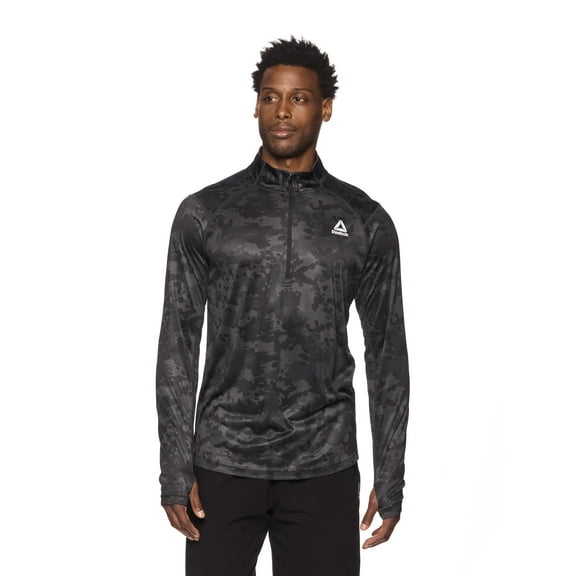 Reebok Mens Trail Quarter-Zip Active Pullover Sweatshirt, Sizes S-3XL