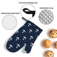 thumbnail image 4 of Oven Mitts and Pot Holders 4 Piece, white anchors navyblue High Heat Slip Resistant Oven Mitt and Trivets Set Kitchen Oven Glove Pot Holders for Cooking Baking Grilling, 4 of 7