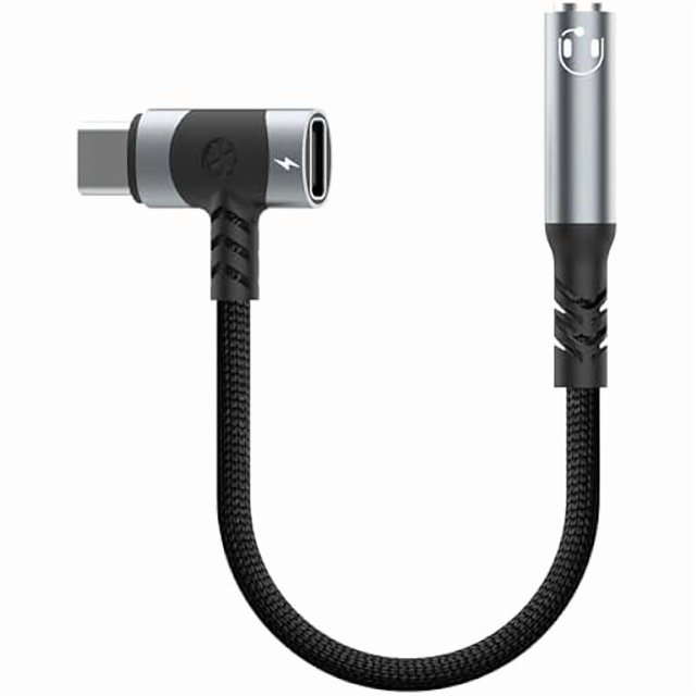 wonima11 USB C to 3.5mm Headphone and Charger Adapter 2 in 1 Type C to Aux Mic Jack with PD 100W Fast Charging Dongle for Headphone Earphones Compatible with Samsung S24/23 Ultra iPad Pro Air