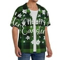 thumbnail image 4 of Wukai Happy Easter Men's Casual Short-Sleeve Button Down Shirt - Lightweight Summer Dress Shirt for Daily Wear-Small, 4 of 7
