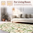 thumbnail image 2 of ODIKA 2'x3' Machine Washable Non-Slip Area Rug, Abstract Lily Bloom Featuring Wavy Shapes And Subtle Botanical Details High Traffic Rug, Ivory, 329659, 2 of 7