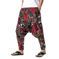 thumbnail image 2 of Pantalones largos de yoga Sunloudy para hombre, pantalones de entrepierna caída holgados con estampado de patrón nacional, pantalones casuales de estilo simple Sunloudy S M L XL XXL XXXL, 2 of 6