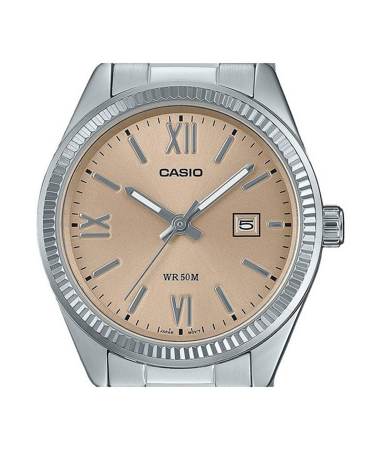 Casio Women’s Silver Steel Analog Watch with Champagne Dial - LTP-1302DD-4A2VDF