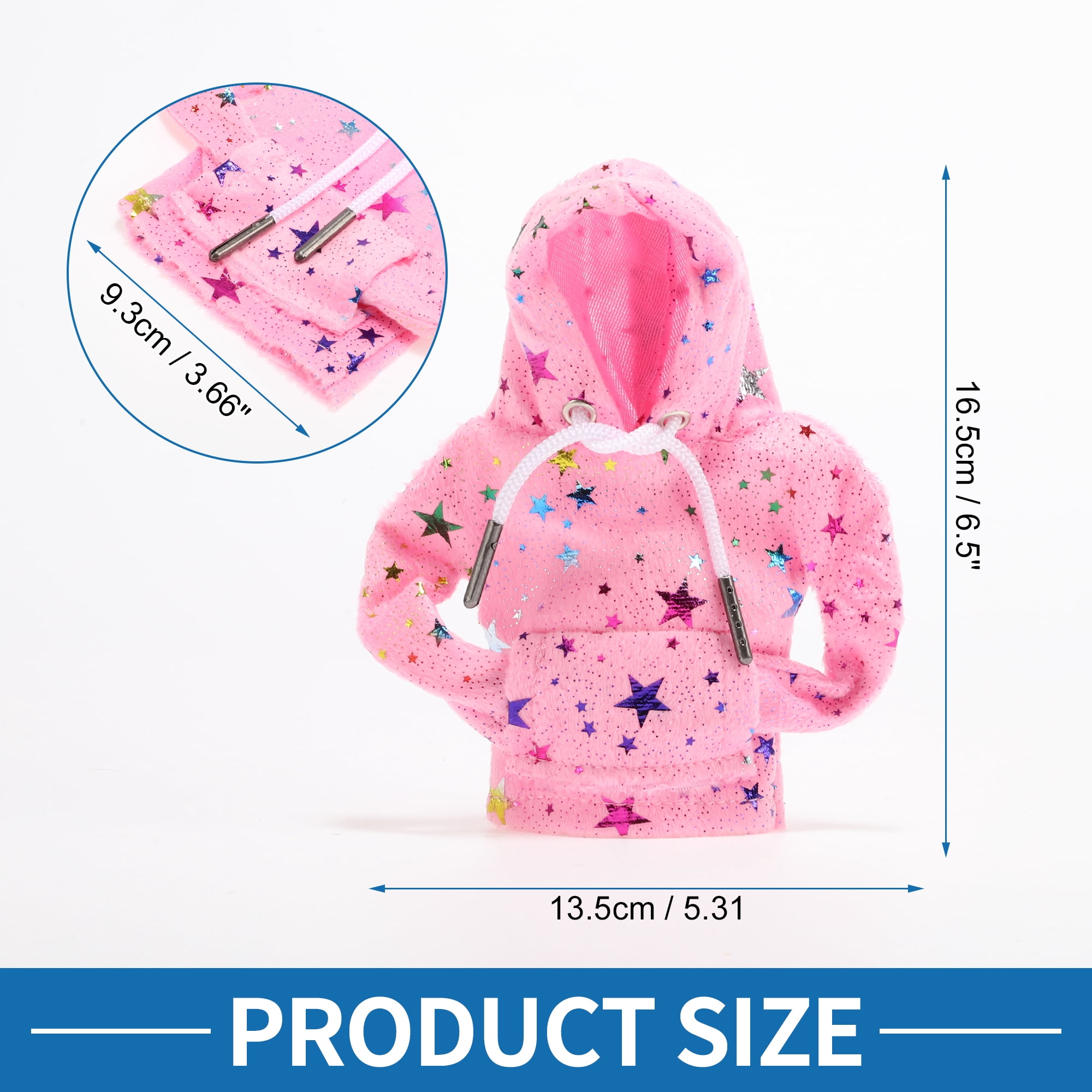 Unique Bargains Universal Shift Knob Cover Reflective Stars Pattern for Car RV Truck Pink