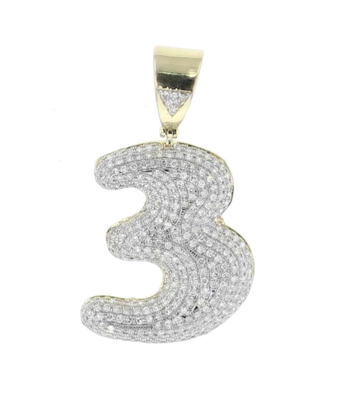 Silver Number 3 Pendant Necklace | Hersey & Son Silversmiths