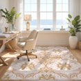 thumbnail image 3 of Design&I 6'x9' Ultra Soft Area Rug, Circle Dainty Seats Ribbon Shaped Blush Ornamental Frame Pink None Fluffy Washable Non Shedding for Guest Room Bedroom Living Room, 3 of 7
