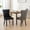 Black, variant on KATBOC 2PCS Modern Dining Chairs, Tufted PU Leather and Velvet Upholstered, Solid Rubberwood Legs, Compact Space-Saving Design, WineRed