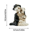 thumbnail image 2 of DFC Statue Squelette Mariée et Marié 10 Pouces Statue Squelette en Résine de Collection pour le Jour des Morts Halloween Mariage Cimetière Gothique Mexicain Étagère de Table, 2 of 6