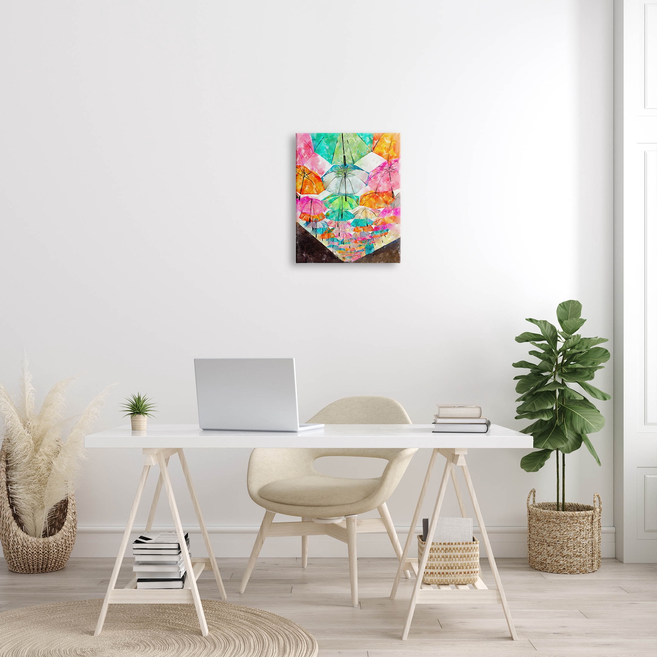 Stupell Industries Vivid Umbrellas Overhead Graphic Art Gallery Wrapped Canvas Print Wall Art, Design by Ziwei Li