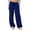Navy #063, variant on Women Fleece Lined Wide Leg Sweatpants Wide Leg Drawstring Elastic High Waisted Pants Loose Casual Lounge Travel Pants Light Blue S