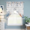 thumbnail image 6 of Eucalyptus Leaves Starfish Swag Valances for Windows 2 Pack Shells Summer Ocean Wood Grain Swag Kitchen Curtains 63 Inches Long Rod Pocket Short Window Treatment for Kitchen Bathroom 36"x63", 6 of 9