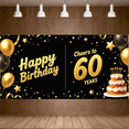 thumbnail image 7 of Golden Balloon Themed 60th Birthday Backdrop Banner Party Decoration Background Photography Props for Birthday Party Celebrations Photo Booth Decor Happy Birthday Cheering Decor, 7 of 7