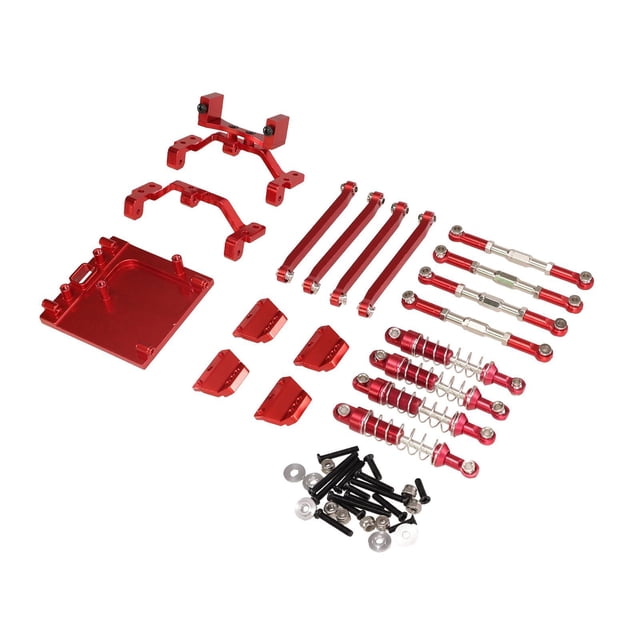 arctrm Kit de Pièces de Voiture RC 1/12 Support de Servo Alliage d'Aluminium Pièce de Réparation Remplacement Tige Rouge