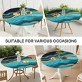 thumbnail image 7 of Blue Gold Wave Marble Pattern Round Fitted Tablecloth with Elastic Edge,Dining Table Cover Waterproof,Outdoor Round Tablecloth for Camping,Dining,Indoor and Outdoor, 7 of 7