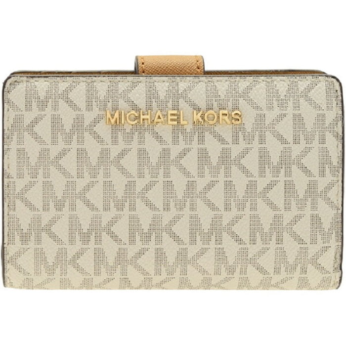 Michael kors jet set large continental zip around wallet monogram brown mk   Fruugo ZA