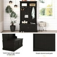 thumbnail image 5 of 4-in-1 Hall Tree with Storage Shoe Bench, Narrow Large Wooden Cabinet for Entryway Hallway Front Door Entrance Mudroom Corner Home Organizer Furniture, 5 of 7