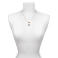 thumbnail image 3 of Delight Jewelry Silvertone Crystal Initial - R - Mia Monkey Charm Necklace, 3 of 4