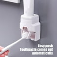 thumbnail image 4 of TOPRenddon 2 Slot Toothbrush Holder and Toothpaste Dispenser Wall Mounted, Automatic Toothpaste Squeezer, 2 in 1 Tooth Brush Toothpaste Organizer for Shower, 4 of 6