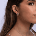 thumbnail image 4 of Aretes para Mujer LuckyLy Aros Entrelazados de Acero Inoxidable Modelo Amy Rosa UNITALLA, 4 of 7
