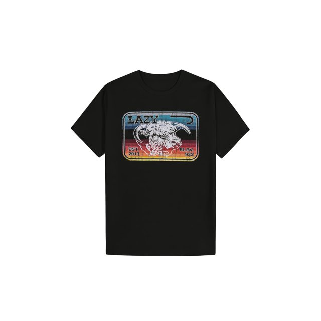 Lazy J Ranch Serape Elevation T-Shirt Cotton Graphic Soft And Comfortable Round Neck