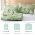 thumbnail image 5 of Exclusivo Mezcla Floral Twin Size Quilt Set, Green Twin Quilt Bedding Set with Blooming Cottagecore Garden Pattern, Reversible Lightweight Bedspreads Coverlets (68"x88"), 5 of 6
