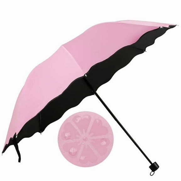 ITSELFER Japanese Folding Umbrella With Uv Pink Parasol Compact And Portable Windproof And Unbreakable Ideal For Backpack Or Purse