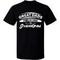 thumbnail image 2 of OXI T-Shirt - Dads Get Promoted To Grandpas, Basic Casual T-Shirt for Men's and Women Fleece T-Shirt Short Sleeve - Black Small, 2 of 3