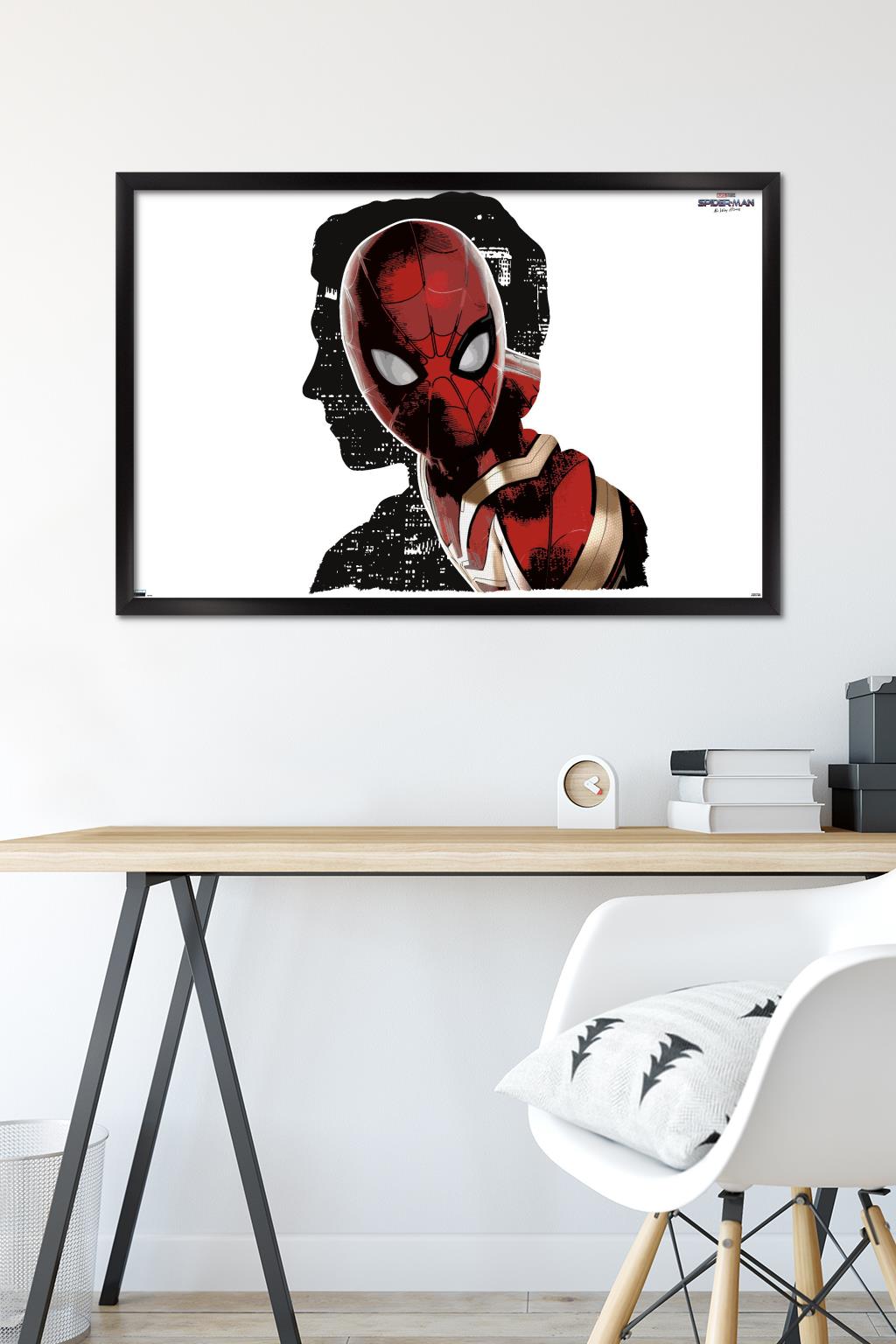 Marvel Spider-Man: No Way Home - Negative Space Wall Poster, 22.375" x 34" Framed