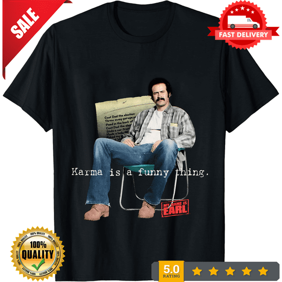 Rare Vintage My Name Is Earl TV Promo T Shirt Very RARE Black Jason Lee, ULTRA LIMITED-TH75369