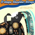 thumbnail image 5 of Sun and Mushroom Gothic Pattern 17" Waterproof Oxford School Backpacks for Teens, S-Shape Padded Straps, for School, Travel, Hiking, Camping, 5 of 5