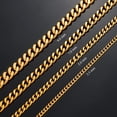 thumbnail image 4 of 3.5mm/5mm/7mm/9mm Thickness Stainless Steel Cuban Curb Link Chain Necklace for Men Boys Silver Gold Black Color 14 to 30 Inches, 4 of 5