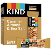 KIND Gluten Free Caramel Almond & Sea Salt Snack Bars, 1.4 oz, 6 Count