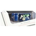thumbnail image 2 of Hanomag Kurier Transporter "Vespa Service" Blue with 2 Vespas (Green and Cream) 1/87 (HO) Diecast Models by Schuco, 2 of 3