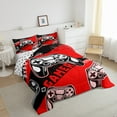 thumbnail image 2 of Erosebridal Gaming Comforter Sets Black And Red Gaming Twin Size Bedding Set,Video Game Bed Comforter Set Teens Youth Gamer Gamepad Quilt Set All Season, 1 Comforter with 1 Pillowcase, 2 of 5