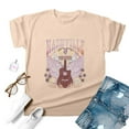 thumbnail image 4 of Summer Tops For Women T Shirts Loose Fit Casual Crew Neck Country Music Vintage Tennessee Rodeo Western Short Sleeve Women's T-Shirts Graphic Tees Beige S, 4 of 4