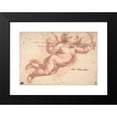 thumbnail image 2 of Ciro Ferri 14x11 Black Modern Framed Museum Art Print Titled - Flying Putto (1634-89), 2 of 5