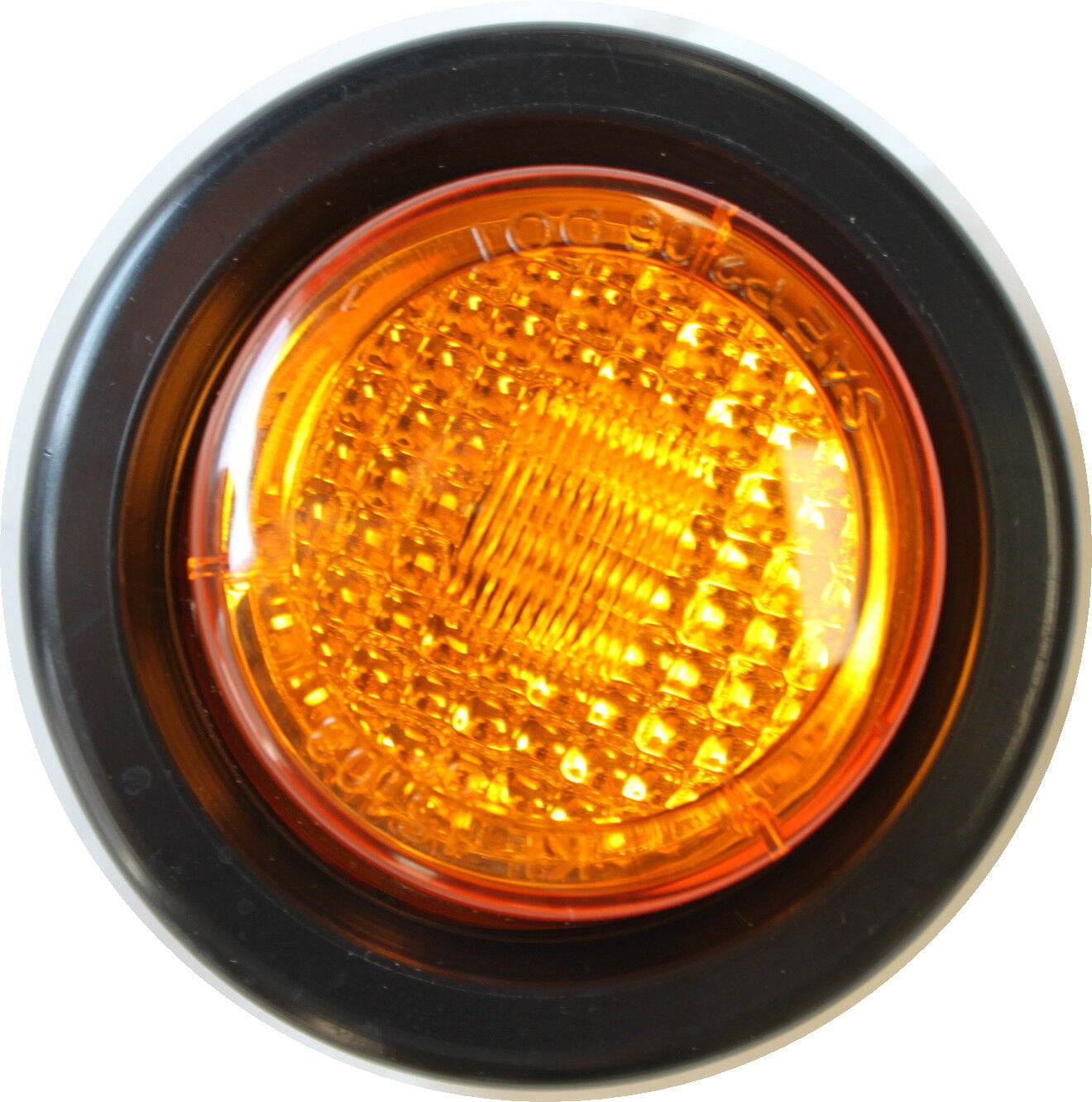 4X TRUCK TRAILER 2" AMBER ROUND SIDE MARKER LED CLEARANCE LIGHT + Grommet