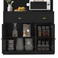 thumbnail image 6 of VEIKOUS 71'' Kitchen Pantry Storage Cabinet w/Microwave Stand and Buffet Hutch Cupboard, Black, 6 of 15