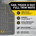 thumbnail image 2 of Cat ToughRide 3-Piece All Season Rubber Floor Mats - Gray, Deep Dish Protection For Car, Truck, Van, SUV, 2 of 8